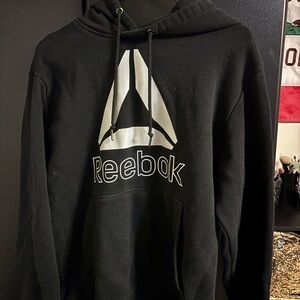 Reebok Black Hoodie with White Logo